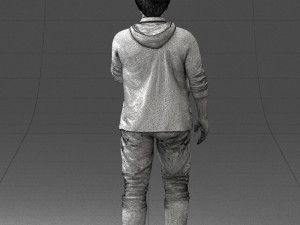 man in green t-shirt 1121-8 3d print ready 3D 打印模型
