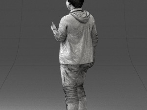 man in green t-shirt 1121-8 3d print ready 3D 打印模型