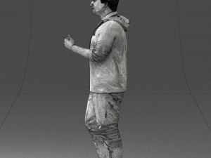 man in green t-shirt 1121-8 3d print ready 3D 打印模型