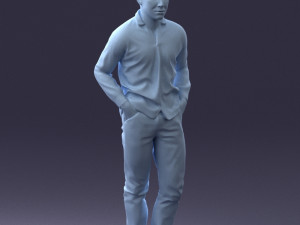 man in plaid shirt 1121-9 Modelo 3D