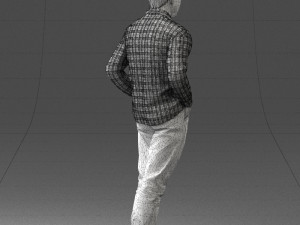 man in plaid shirt 1121-9 Modelo 3D