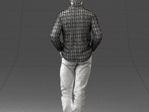 man in plaid shirt 1121-9 Modelo 3D