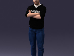 man in t-shirt 1121-10 Modèle 3D