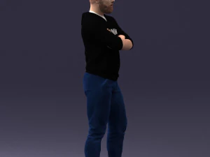 000215 Lifelike 3D Scanned Man Realistic Urban Male Model 1121 3D Model