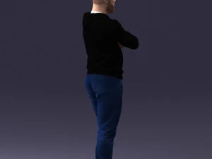 000215 Lifelike 3D Scanned Man Realistic Urban Male Model 1121 3D Model