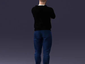 000215 Lifelike 3D Scanned Man Realistic Urban Male Model 1121 3D Model