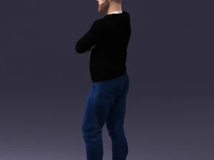 000215 Lifelike 3D Scanned Man Realistic Urban Male Model 1121 3D Model