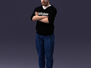man in t-shirt 1121-10 3D Model