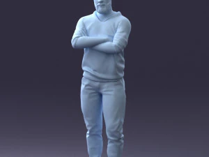 000215 Lifelike 3D Scanned Man Realistic Urban Male Model 1121 3D Model
