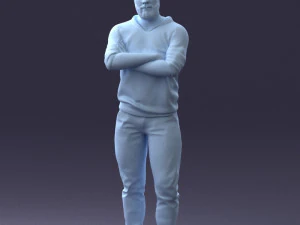 000215 Lifelike 3D Scanned Man Realistic Urban Male Model 1121 3D Model