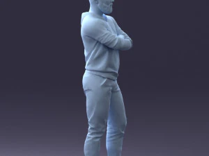 000215 Lifelike 3D Scanned Man Realistic Urban Male Model 1121 3D Model