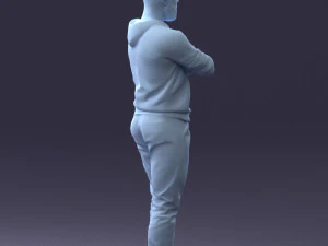 000215 Lifelike 3D Scanned Man Realistic Urban Male Model 1121 3D Model