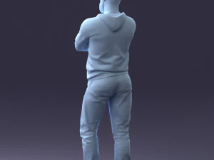 000215 Lifelike 3D Scanned Man Realistic Urban Male Model 1121 3D Model