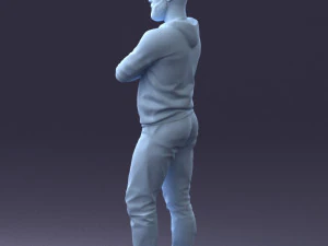 000215 Lifelike 3D Scanned Man Realistic Urban Male Model 1121 3D Model