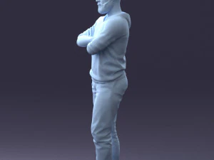 000215 Lifelike 3D Scanned Man Realistic Urban Male Model 1121 3D Model