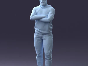 000215 Lifelike 3D Scanned Man Realistic Urban Male Model 1121 3D Model