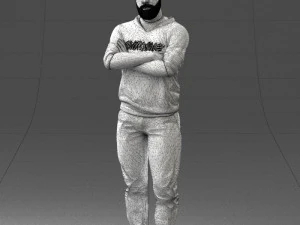 000215 Lifelike 3D Scanned Man Realistic Urban Male Model 1121 3D Model