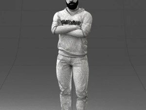 000215 Lifelike 3D Scanned Man Realistic Urban Male Model 1121 3D Model