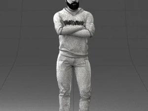 000215 Lifelike 3D Scanned Man Realistic Urban Male Model 1121 3D Model