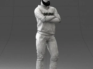 000215 Lifelike 3D Scanned Man Realistic Urban Male Model 1121 3D Model