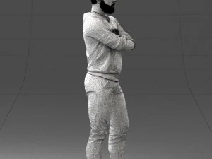 000215 Lifelike 3D Scanned Man Realistic Urban Male Model 1121 3D Model