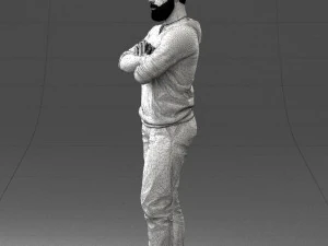 000215 Lifelike 3D Scanned Man Realistic Urban Male Model 1121 3D Model