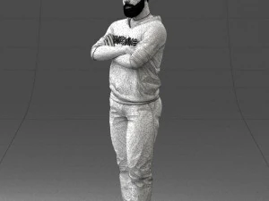 000215 Lifelike 3D Scanned Man Realistic Urban Male Model 1121 3D Model