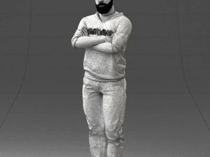 000215 Lifelike 3D Scanned Man Realistic Urban Male Model 1121 3D Model