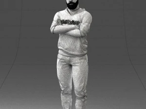 000215 Lifelike 3D Scanned Man Realistic Urban Male Model 1121 3D Model