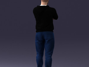 man in t-shirt 1121-10 3d print ready 3D Принт Модель