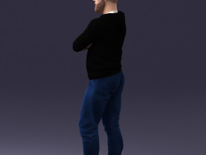 man in t-shirt 1121-10 3d print ready 3D Принт Модель