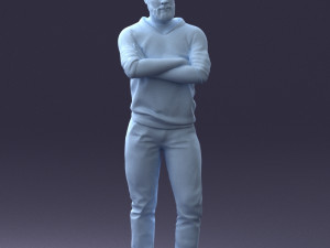 man in t-shirt 1121-10 3d print ready 3D Принт Модель