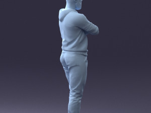 man in t-shirt 1121-10 3d print ready 3D Принт Модель