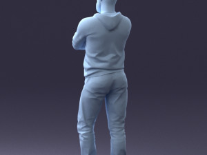 man in t-shirt 1121-10 3d print ready 3D Принт Модель