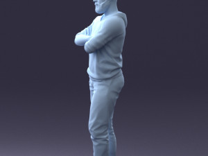 man in t-shirt 1121-10 3d print ready 3D Принт Модель