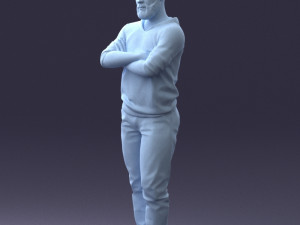 man in t-shirt 1121-10 3d print ready 3D Принт Модель
