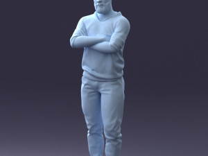 man in t-shirt 1121-10 3d print ready 3D Принт Модель