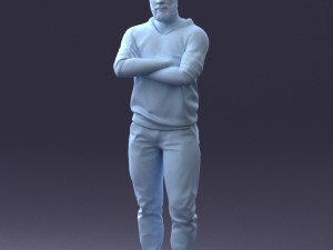 man in t-shirt 1121-10 3d print ready 3D Принт Модель