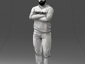 man in t-shirt 1121-10 3d print ready 3D Принт Модель