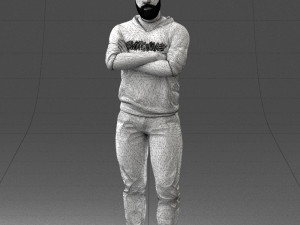 man in t-shirt 1121-10 3d print ready 3D Принт Модель