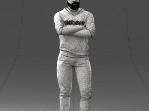man in t-shirt 1121-10 3d print ready 3D Принт Модель