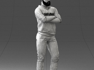 man in t-shirt 1121-10 3d print ready 3D Принт Модель