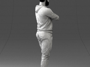 man in t-shirt 1121-10 3d print ready 3D Принт Модель