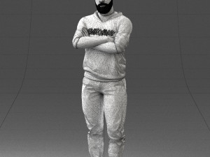 man in t-shirt 1121-10 3d print ready 3D Принт Модель