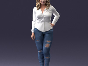 girl in jeans 1121-6 3D Model