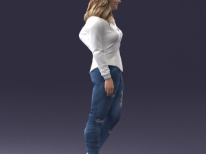 girl in jeans 1121-6 3D Model