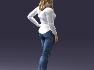 girl in jeans 1121-6 3D Model