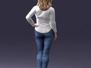 girl in jeans 1121-6 3D Model