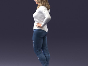 girl in jeans 1121-6 3D Model