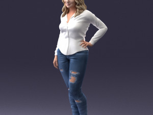 girl in jeans 1121-6 3D Model